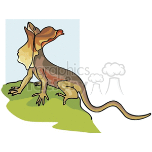 Australian Frilled Lizard clipart. Royalty-free image # 129904