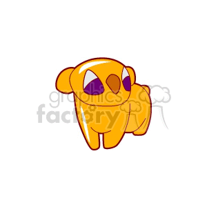 Cute orange cartoon koala bear clipart. Royalty-free image # 130085