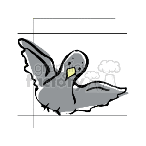 Flying pigeon, gray in color clipart. Royalty-free image # 130586