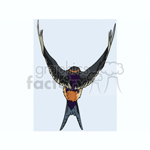 Flying sparrow clipart. Royalty-free image # 130597