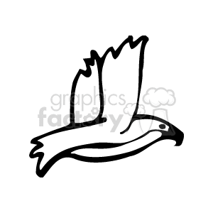 Black and white toucan in flight clipart. Royalty-free image # 130703