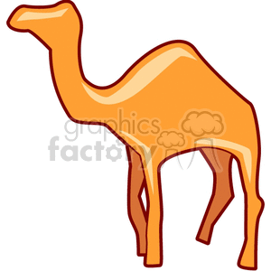 golden silhouette of a camel clipart. Commercial use image # 130823