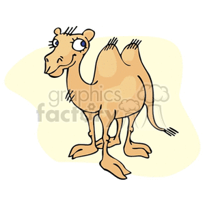 Cartoon camel with two humps