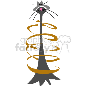 Abstract cat with extra long neck clipart. Royalty-free image # 131011