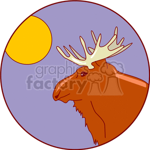   moose moon elk  buck300.gif Clip Art Animals Deer 