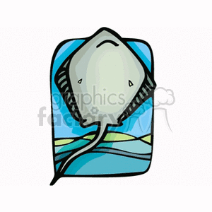 stingray underwater clipart. Royalty-free image # 132700