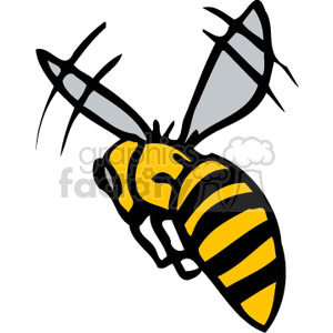   bee bees bumble flying  BAI0111.gif Clip Art Animals Insects wasp wasps