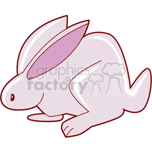 Pink rabbit clipart. Commercial use image # 133334