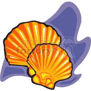 orange and red seashells clipart. Royalty-free image # 133713