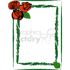 Three Rose Frame clipart. Commercial use image # 133805