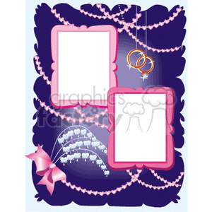 pink wedding border  clipart. Commercial use image # 134329