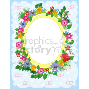 Flower border clipart. Commercial use image # 134331
