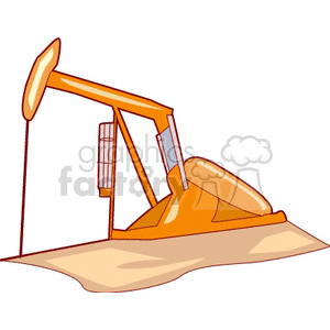 Cartoon oil rig clipart. Commercial use image # 134470