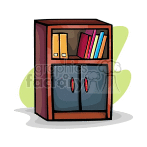 bookcase12 clipart. Commercial use image # 134650