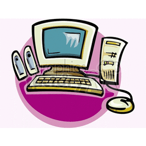   computer computers monitors monitor pc business electronics digital  workstation5121.gif Clip Art Business Computers 