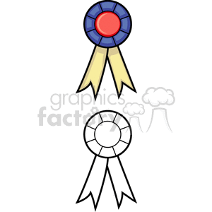   ribbon ribbons award awards achievement medal medals Clip Art Business Supplies 