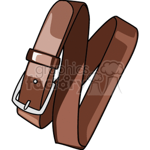 clipart - brown leather belt.