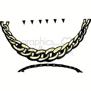 clipart - Gold chain necklace.