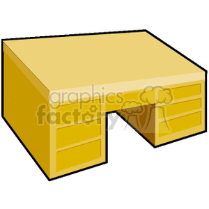 Cartoon desk with drawers  clipart. Royalty-free image # 138596