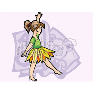 Cartoon girl ballerina  clipart. Commercial use image # 138677