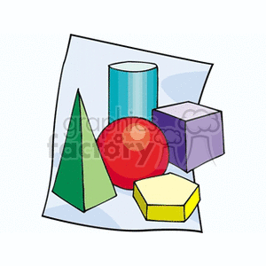   education science school shapes triangle circle ball square  stereometry.gif Clip Art Education Science 