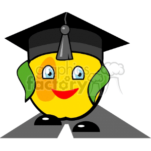   education school graduation cap apple apples  Education022.gif Clip Art Education Supplies 