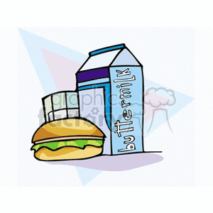   sandwich burger burgers cheeseburgers cheeseburger food cup milk  butterbroadmilk.gif Clip Art Food-Drink 