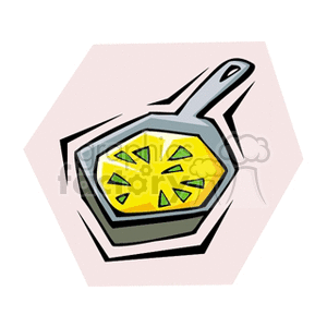 Green pepper omelette clipart. Commercial use image # 140557