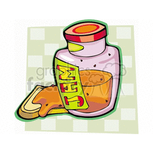  jelly jam breakfast food jar jars toast bread  jambroad.gif Clip Art Food-Drink 