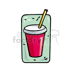 drink with a straw clipart.