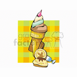   ice cream food dessert junkfood cone cones  icecream10.gif Clip Art Food-Drink Ice Cream 