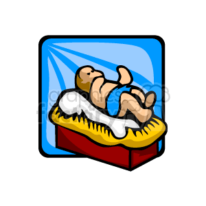 Baby Jesus In a Manger clipart.