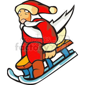   christmas xmas holidays santa claus sled sledding Clip Art Holidays Christmas 
