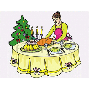   christmas xmas holidays dinner food tree trees  supper.gif Clip Art Holidays Christmas 