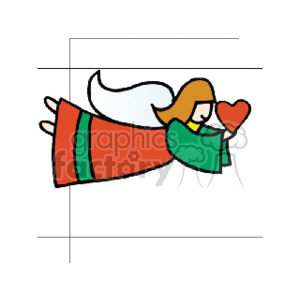 chr_angel_flying_w_heart clipart. Royalty-free image # 143969