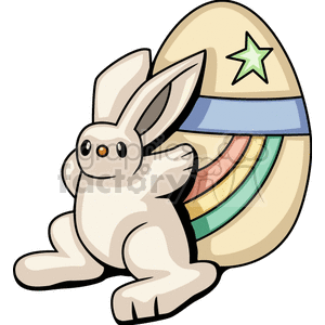 Bunny with Easter Egg clipart. Royalty-free image # 144201
