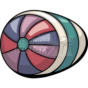 Spiral decorated Easter egg clipart.