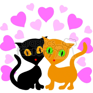 Cats in love clipart. Royalty-free image # 146072
