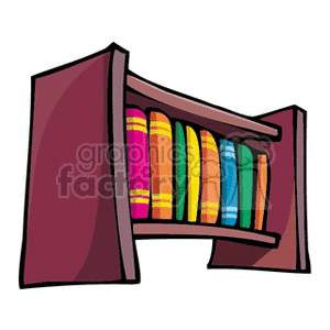 small bookshelf clipart. Commercial use image # 146443