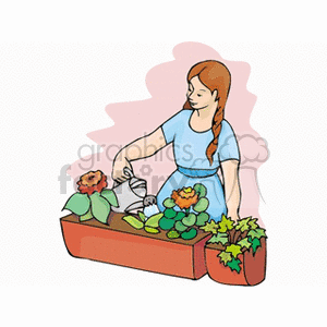 girlflowers clipart. Commercial use image # 146616