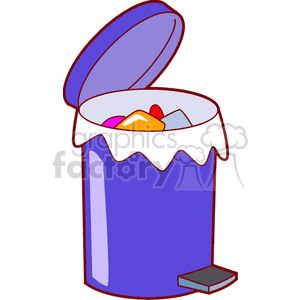   garbage can cans trash  trashcan700.gif Clip Art Household 