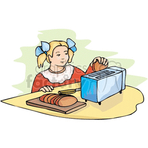 girltoaster clipart. Commercial use image # 147948