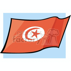 flag of tunis with symbol clipart. Royalty-free image # 148788