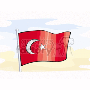 flag of turkey with background clipart. Royalty-free image # 148790
