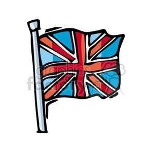 waving uk flag clipart. Commercial use image # 148794