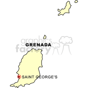 mapgrenada clipart. Commercial use image # 148986