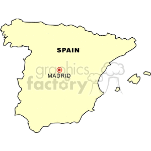 map maps Spain  Madrid Clip Art International Maps vector
