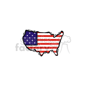 United States covered with an american flag clipart. Royalty-free image # 149269