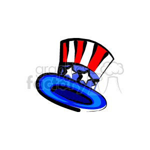 Stars and stripes top hat clipart. Royalty-free image # 149354