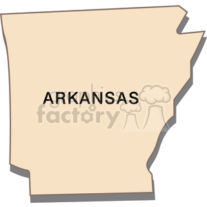 state-arkansas cream clipart. Commercial use image # 149409